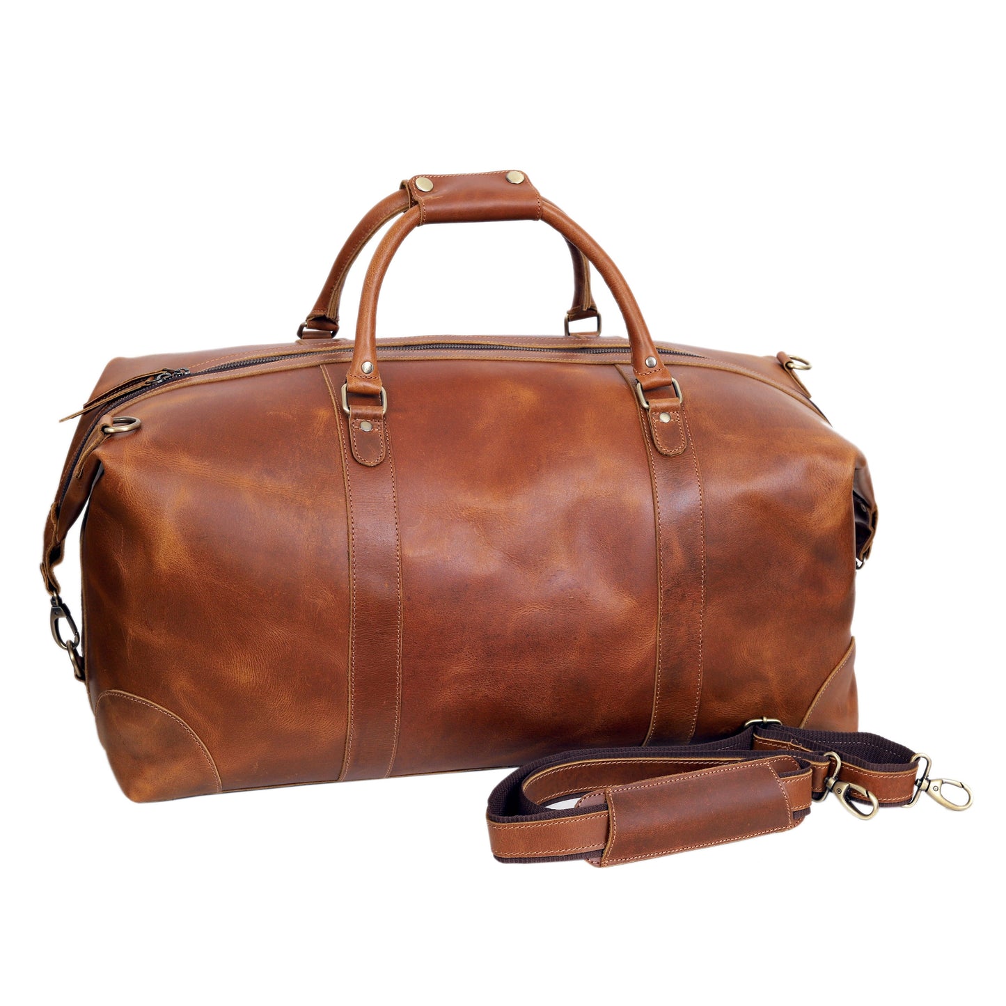 TRAVEL BAG MADE OF FRENCH LEATHER FOR MEN