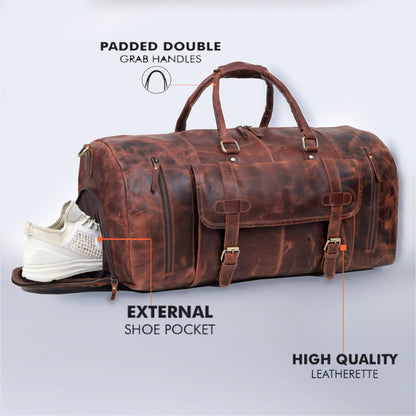 Mars™ Leather Travel Bag for Men