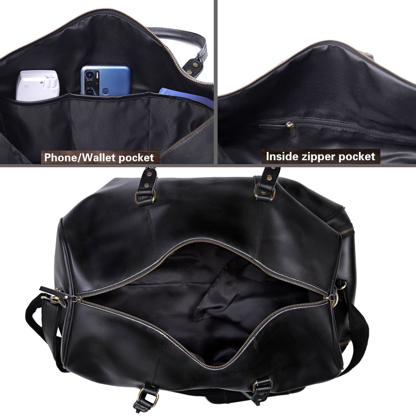 ALEX™ LEATHER TRAVEL BAG FOR MEN