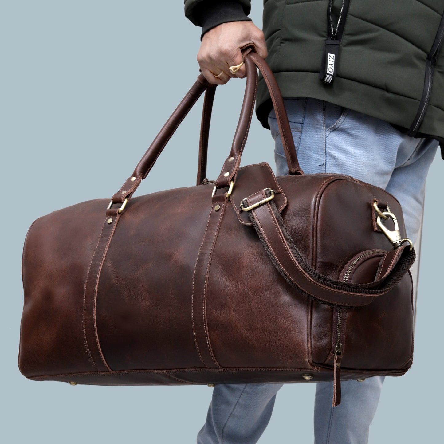 ALEX™ LEATHER TRAVEL BAG FOR MEN