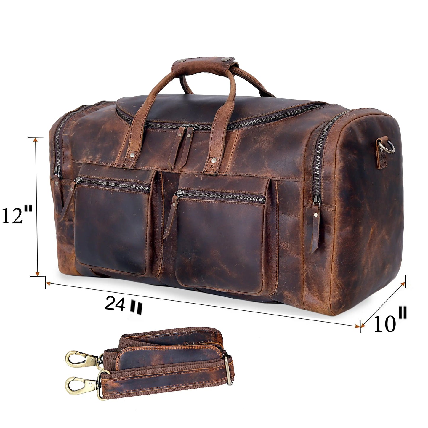 TRAVEL BAG "VINTAGE VOYAGER" MADE OF LEATHER
