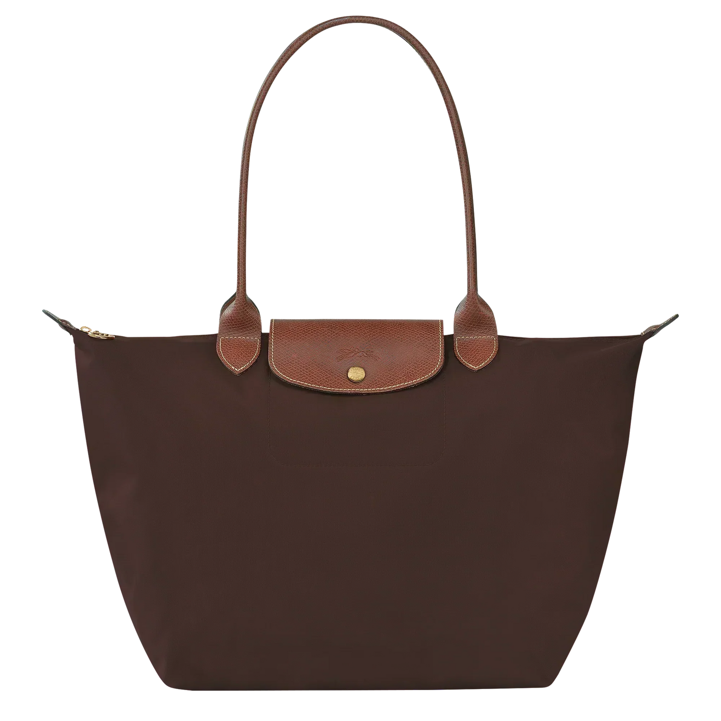 | Large Le Pliage Bag, Dark Brown