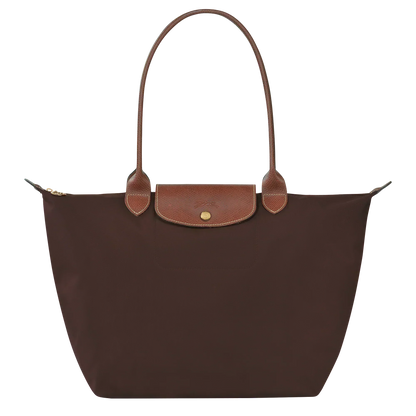 | Large Le Pliage Bag, Dark Brown