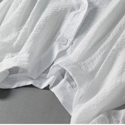 Céline Draped Linen Top
