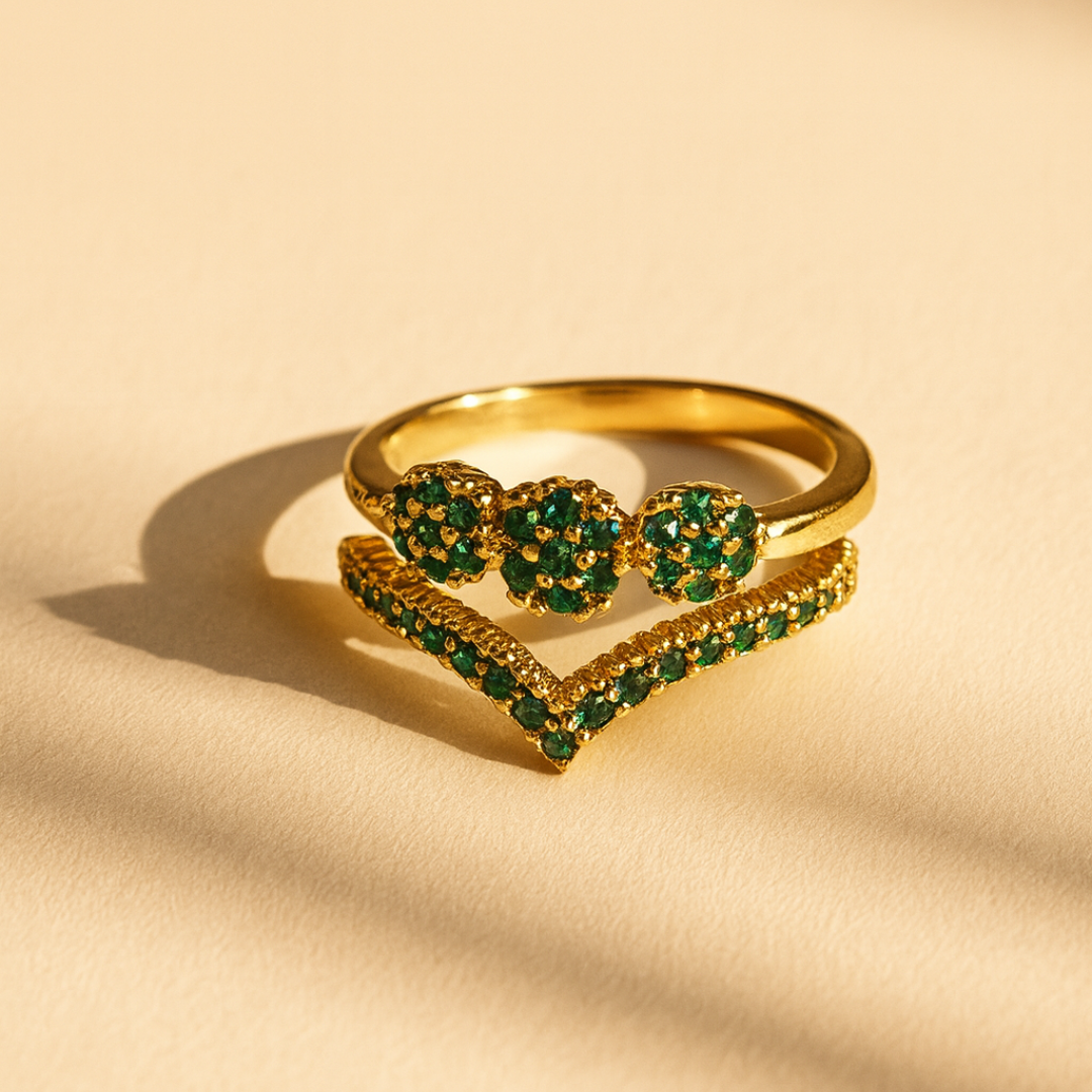 Ivy – Tekstureret Guld Ring