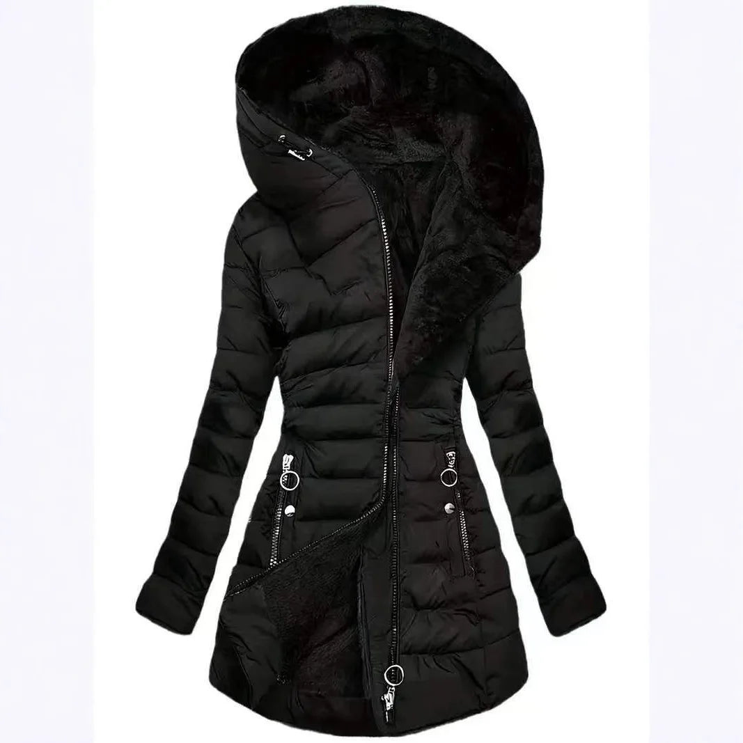 Ida™ Vinterjakke Varm Fleece Casual Lang Jakke