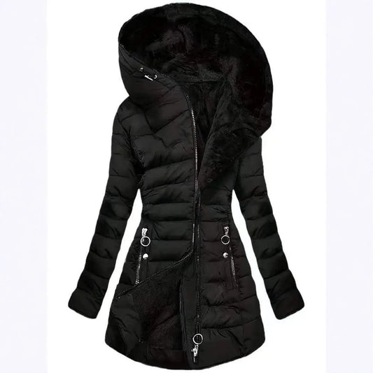 Ida™ Vinterjakke Varm Fleece Casual Lang Jakke