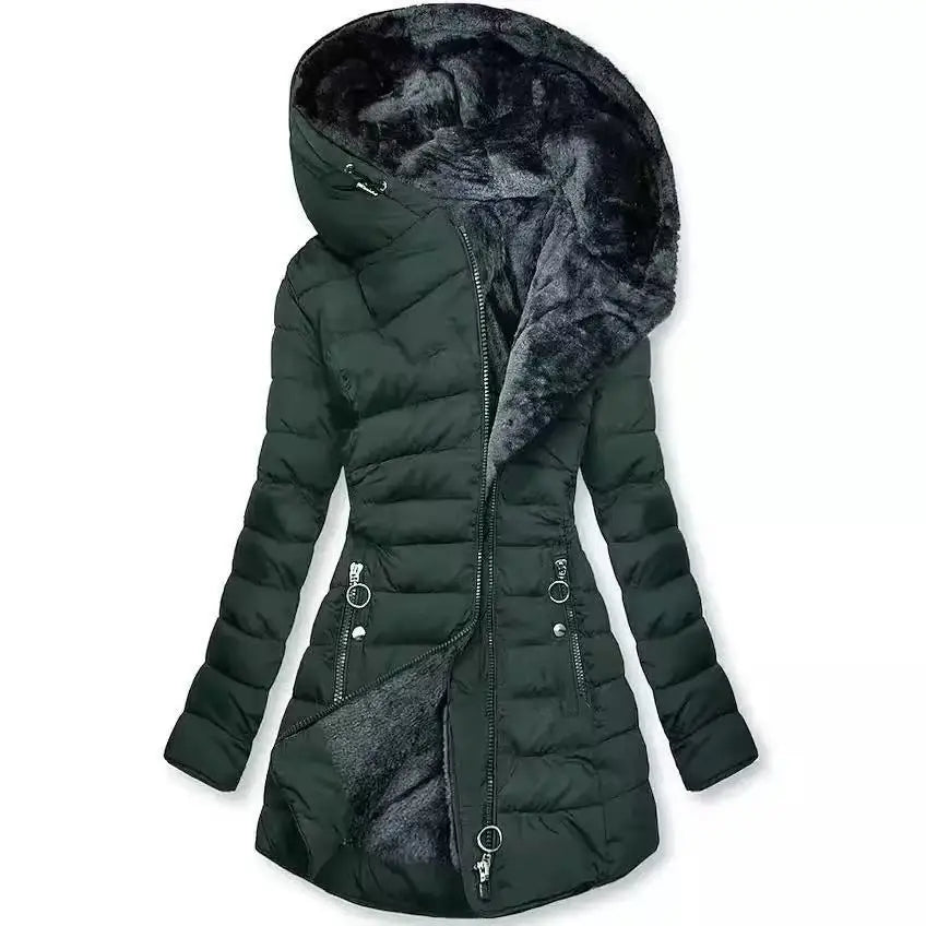 Ida™ Vinterjakke Varm Fleece Casual Lang Jakke