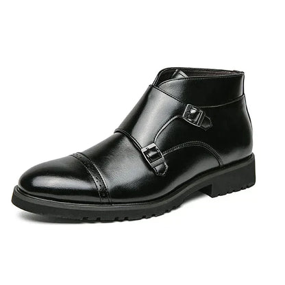 Parker™ | Double Buckle Synthetic Leather Boots