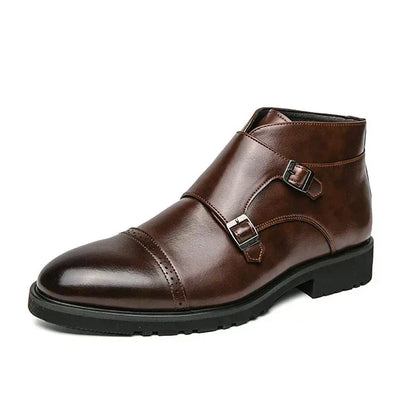 Parker™ | Double Buckle Synthetic Leather Boots