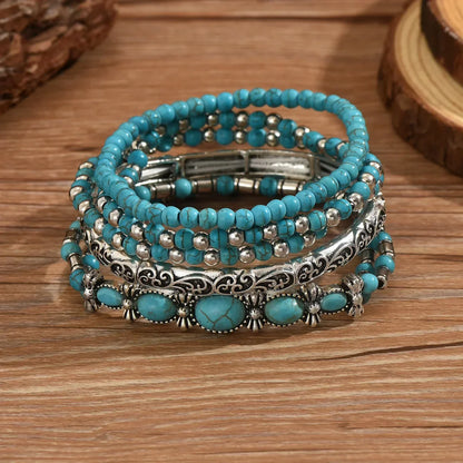 Boho Chic Turkis Perlearmbånd Kollektion