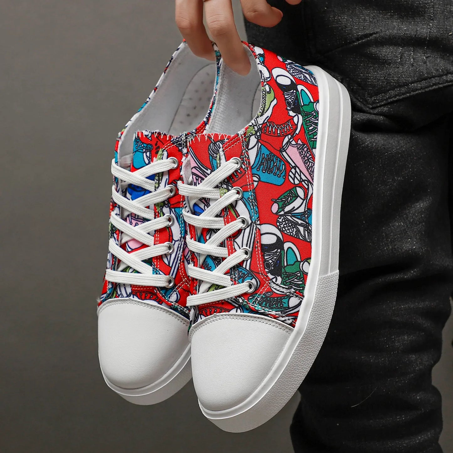 Doodle Mesh Sneakers