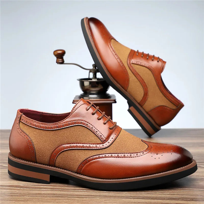 H&L Regent Two-Tone Brogue Oxfords