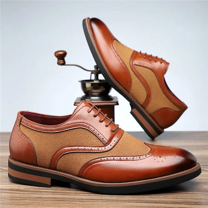H&L Regent Two-Tone Brogue Oxfords