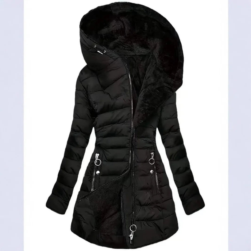 Ida™ Vinterjakke Varm Fleece Casual Lang Jakke