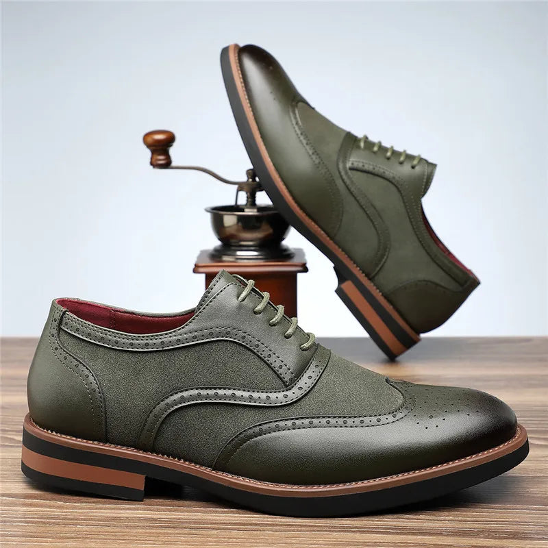 H&L Regent Two-Tone Brogue Oxfords