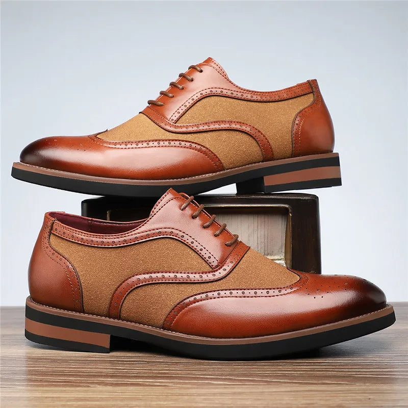 H&L Regent Two-Tone Brogue Oxfords