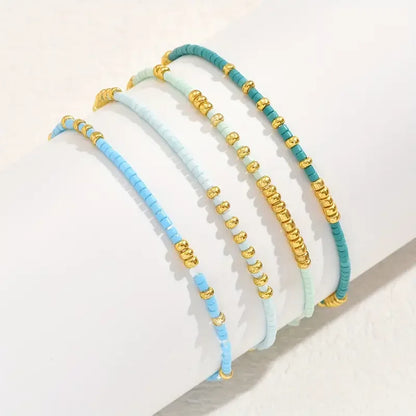 Chic Bohemian Turquoise Beaded Bracelet Set