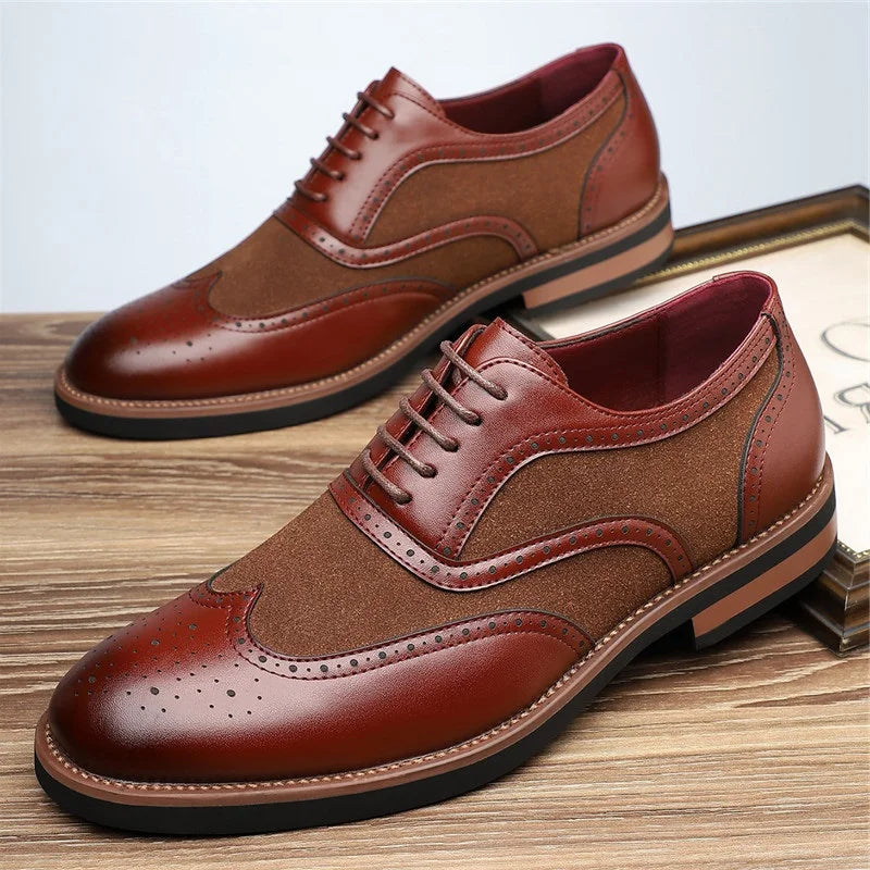 H&L Regent Two-Tone Brogue Oxfords