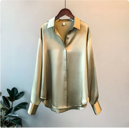 Pia™ - Satin Shirt for Women