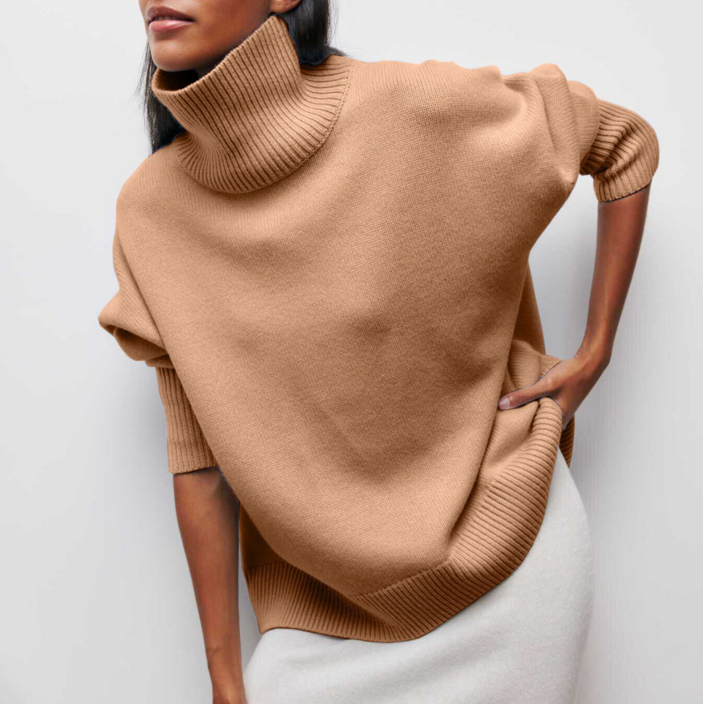 Amelia | Elegant Knit Roll Neck Jumper