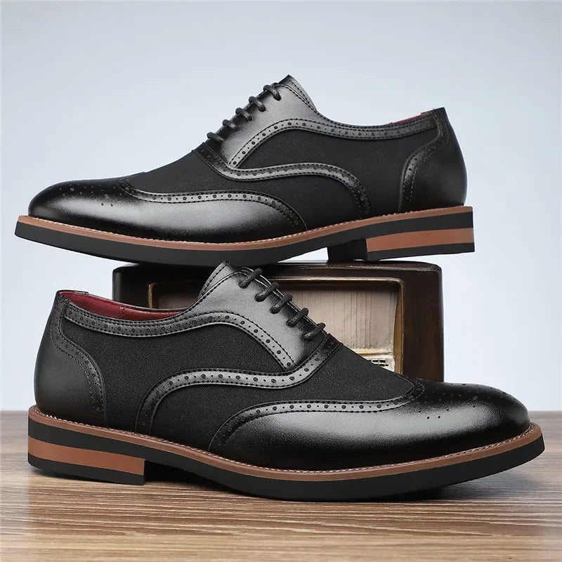 H&L Regent Two-Tone Brogue Oxfords