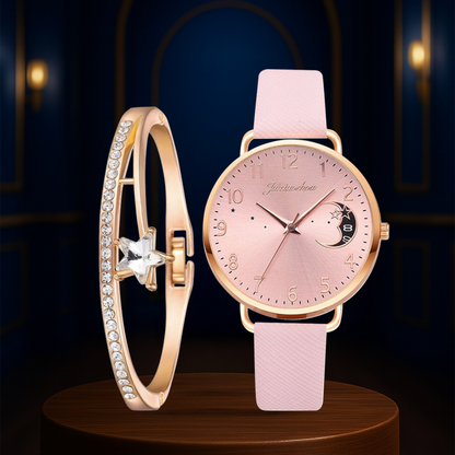 Sierra™ | Moon Number Dial Watch and Bracelets Set | 36mm