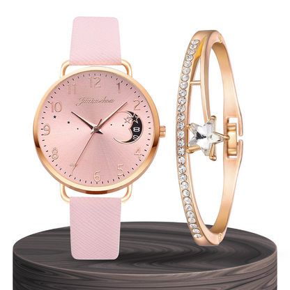 Sierra™ | Moon Number Dial Watch and Bracelets Set | 36mm
