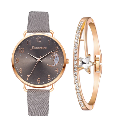 Sierra™ | Moon Number Dial Watch and Bracelets Set | 36mm