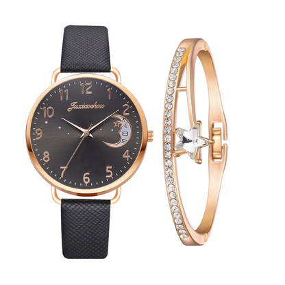 Sierra™ | Moon Number Dial Watch and Bracelets Set | 36mm