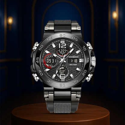 Nate™ | Men's Dual Display Digital Military Quartz Watch | 46mm