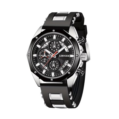 Dean™ | Men's Silicone Strap Sports Chronograph Quartz Watch | 35mm