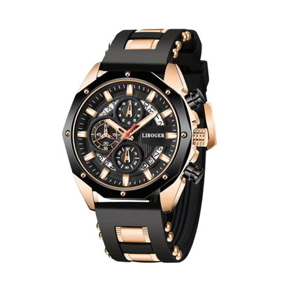 Dean™ | Men's Silicone Strap Sports Chronograph Quartz Watch | 35mm