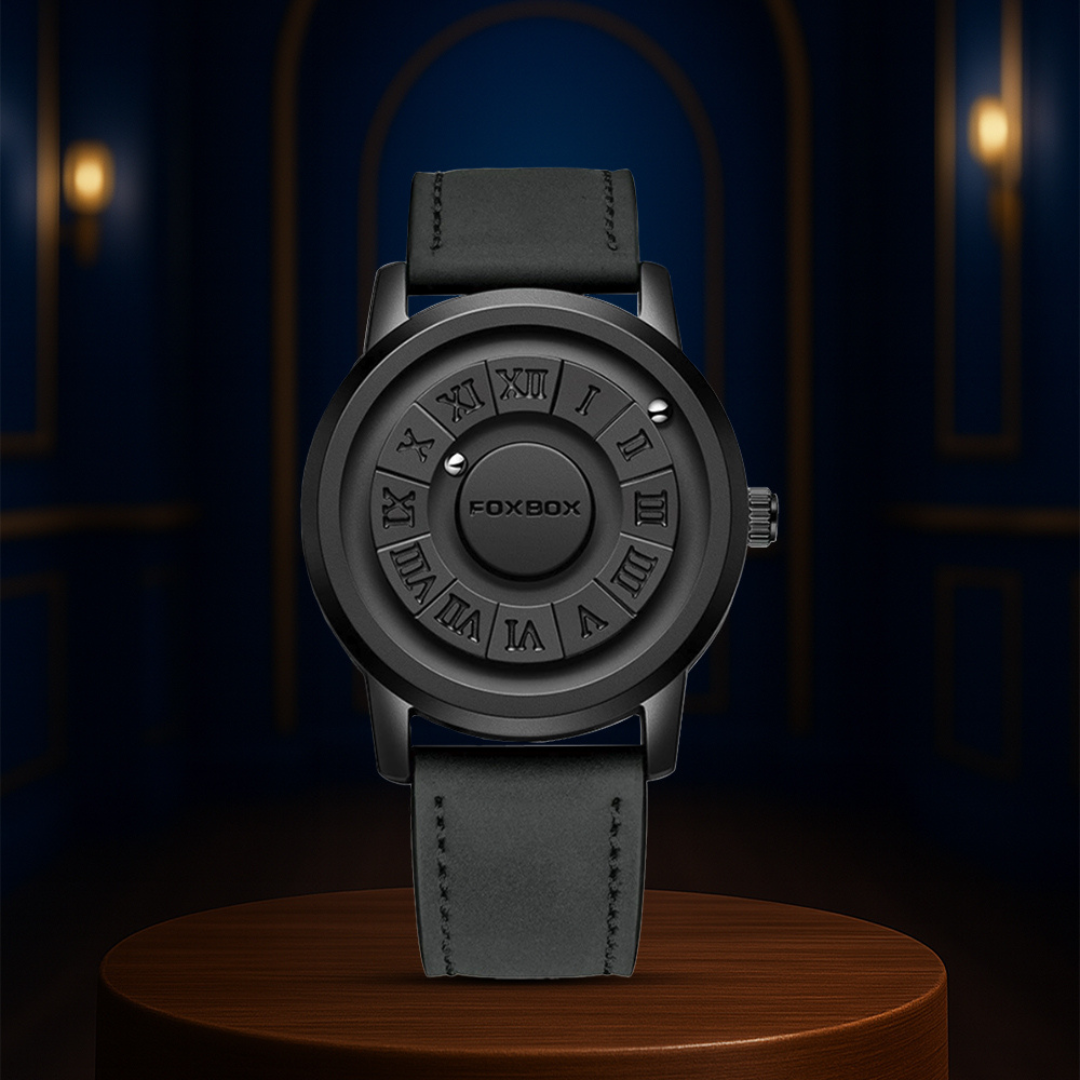 Max™ | Men's Stylish Black Dial Casual Wristwatch | 42mm