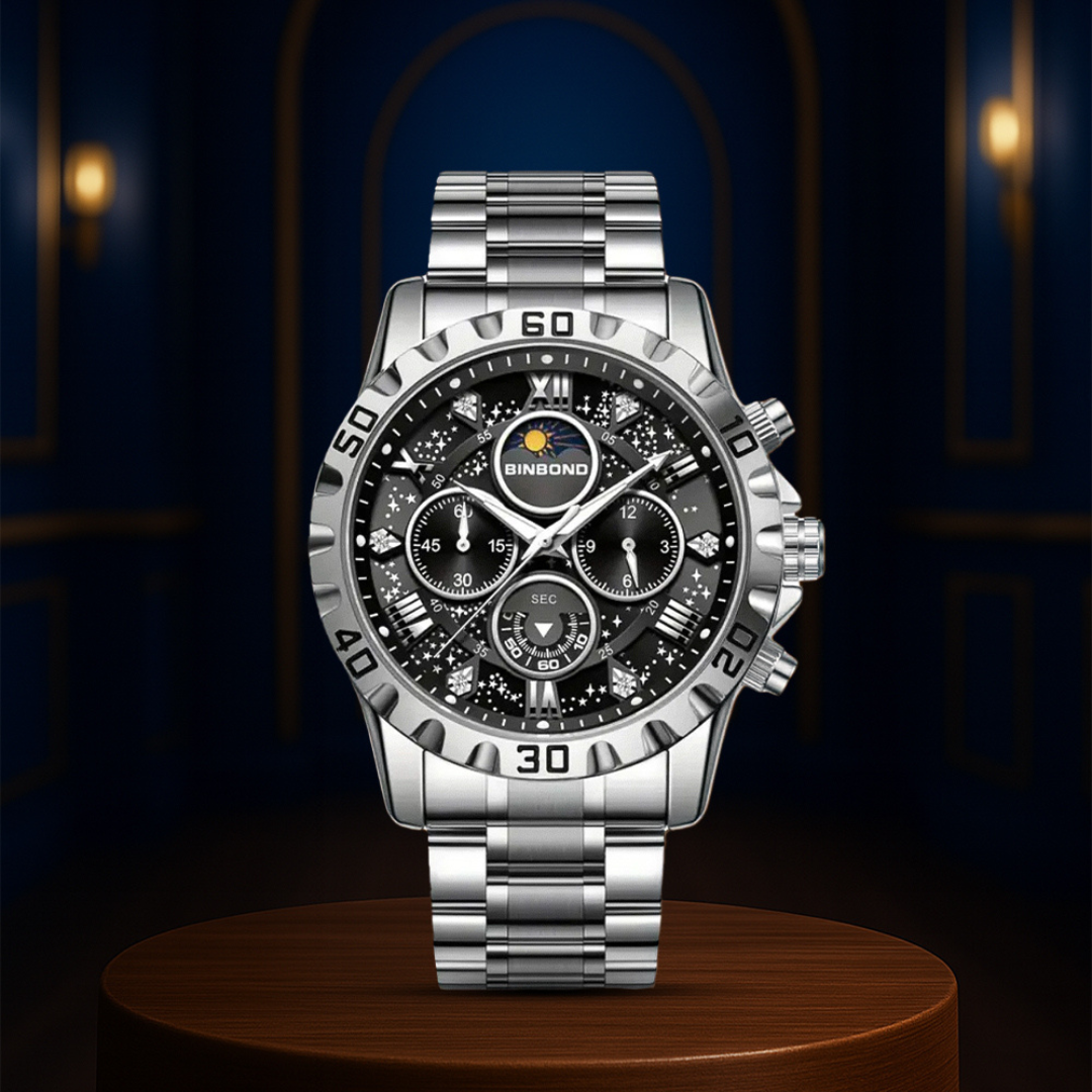 Rex™ | Opulent Chronograph Watch with Sleek Metal Band | 43.9mm