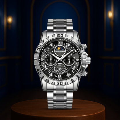 Rex™ | Opulent Chronograph Watch with Sleek Metal Band | 43.9mm