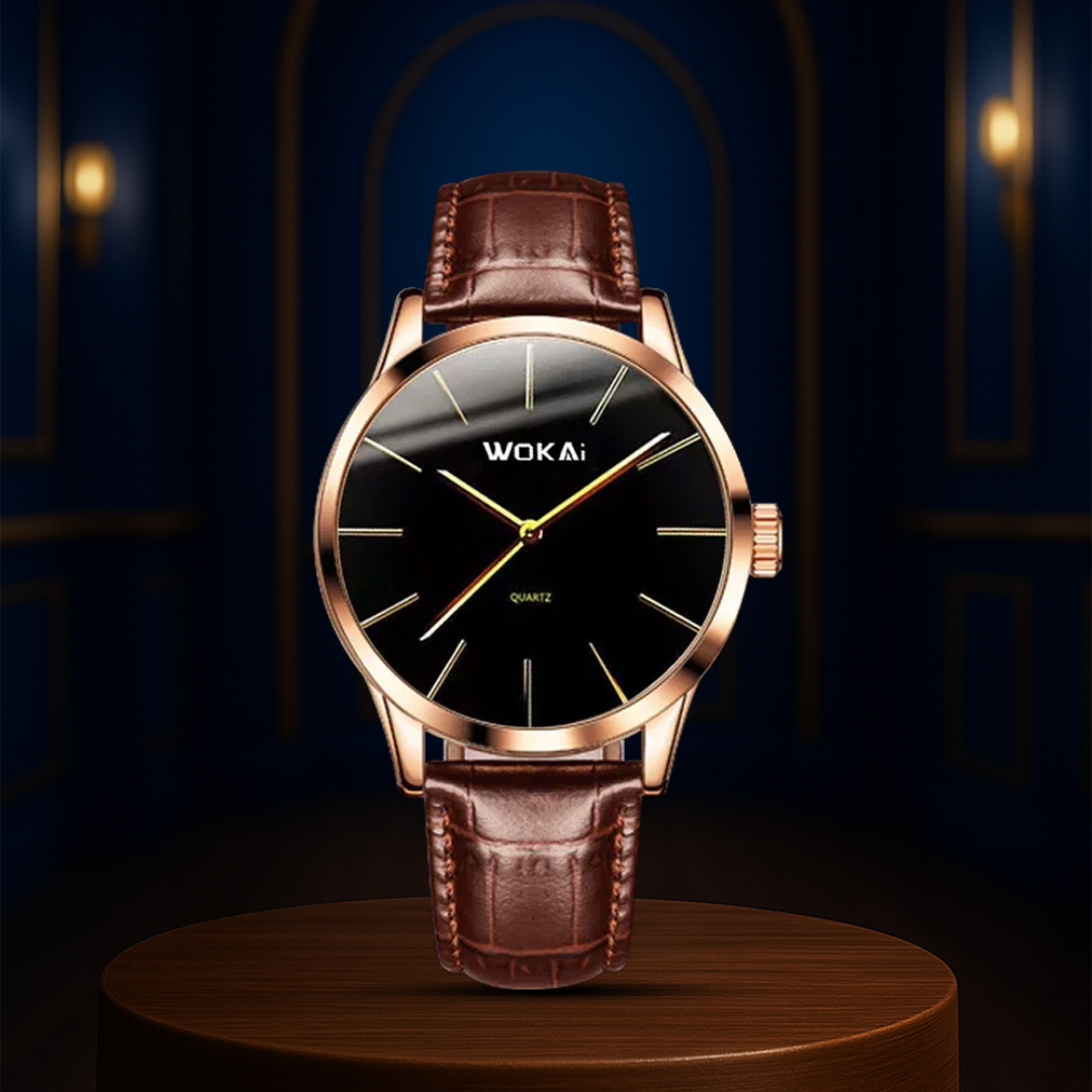 Ian™ | Elegant Rose Gold Quartz Watch Dean | 40mm