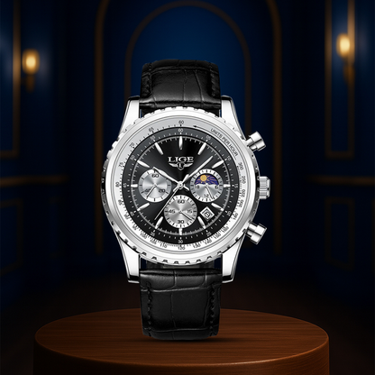 Leo™ | Elegant Chronograph Moon Phase Watch | 46mm