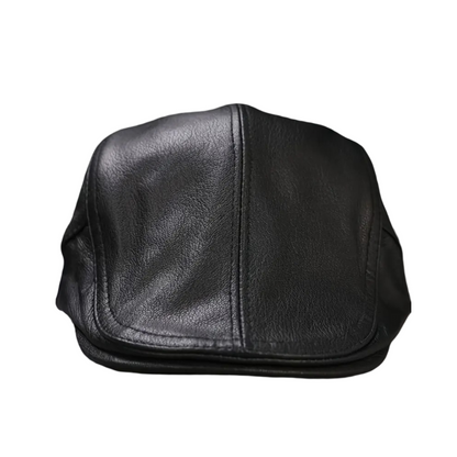 Hanz | Genuine Leather Adjustable Fit Newsboy Cap
