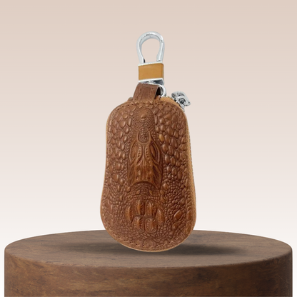 Bruno | Crocodile Embossed Leather Key Case
