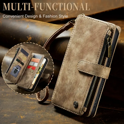Clement | IPhone Case Leather Wallet with Wrist Strap