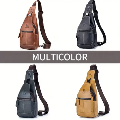 Callum | Leather Crossbody Chest Bag for Men