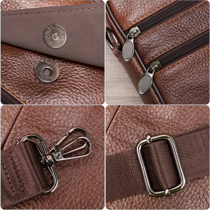 Jasper | Leather Courier Shoulder Bag for Men