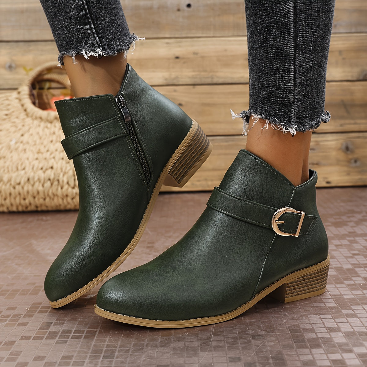 Amélina™ | Comfortable Buckle Ankle Boots for Sensitive Feet