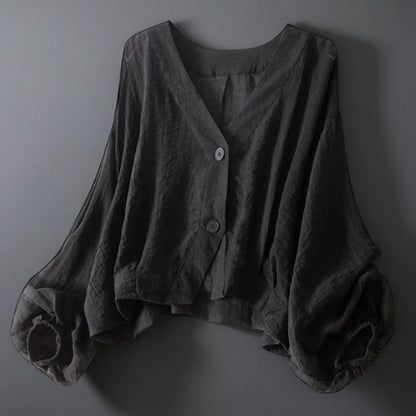Céline Draped Linen Top