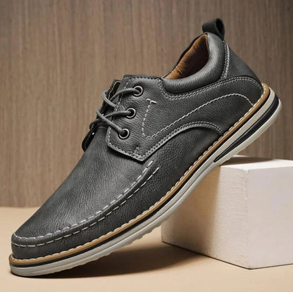 H&L Monroe Leather Moc Oxfords
