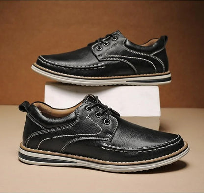 H&L Monroe Leather Moc Oxfords