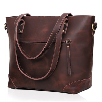 PORTLAND LEATHER TOTE BAG COMBO - BROWN