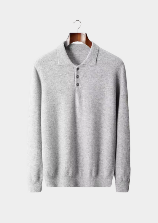 PURE EXTRA-FINE MERINO WOOL CLASSIC SWEATER POLO