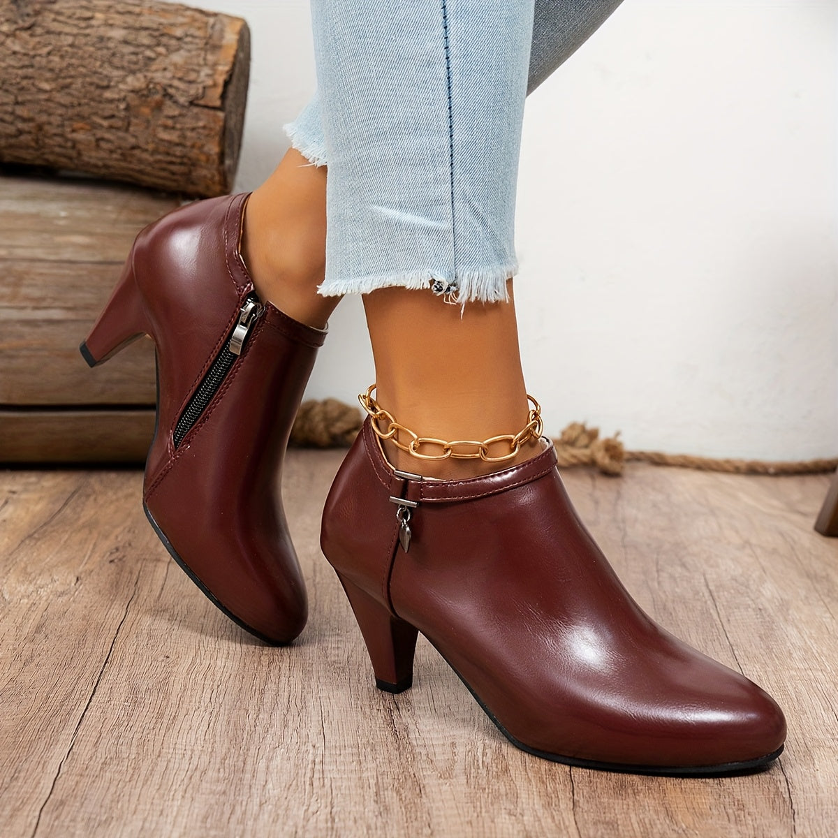 Florianne™ | Chic Comfort Heeled Ankle Boots